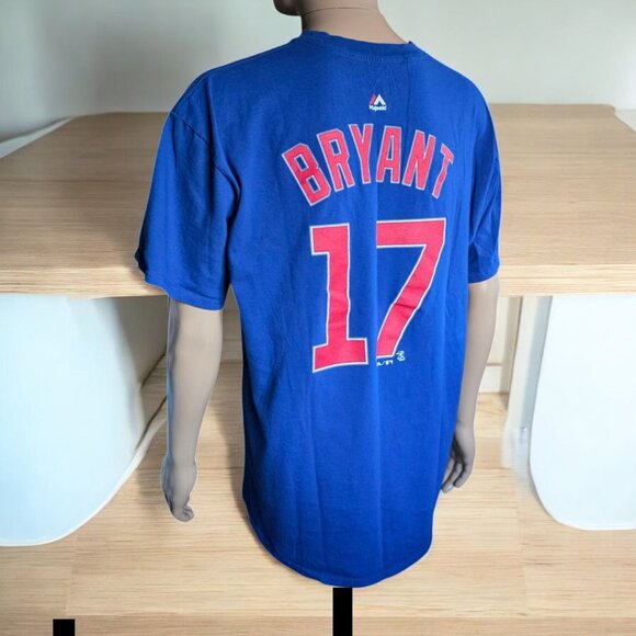 MAJESTIC (XL) Men's Kris Bryant Chicago Cubs Blue Jersey Name and Number - Picture 4 of 7